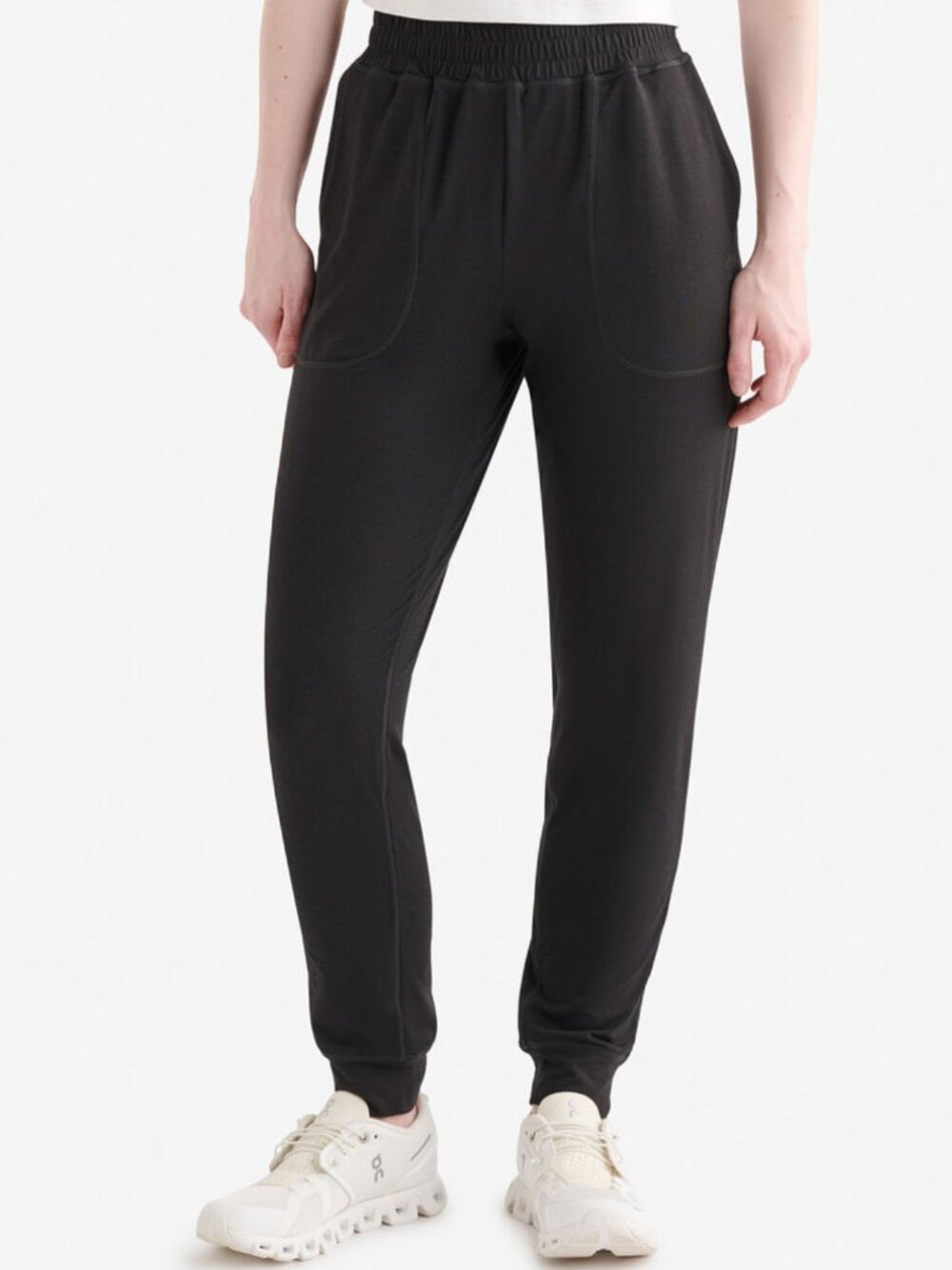 NWT Roots Black Renew Knit Jogger Women's Size Small